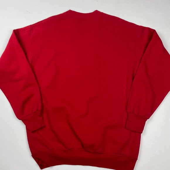 Vintage 90s Iowa State Cyclones ISU Sweatshirt Sweater Mens Medium Red Made USA - Picture 6 of 9